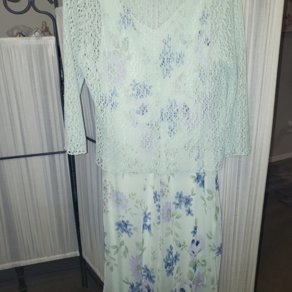 2Pc Sundresswith Open Knit Sweater - M - Picture 8 of 8